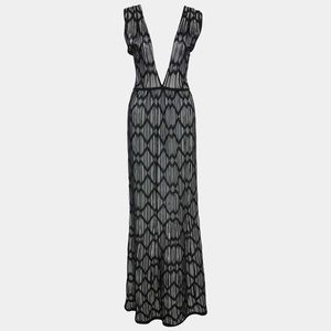 Missoni Black/White Patterned Knit Maxi Dress size 40